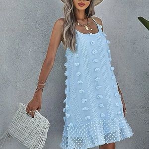 Swiss Dot Ruffle Hem Cami Dress